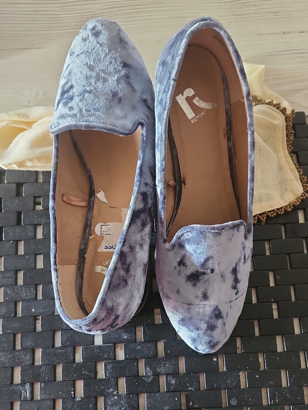 Report Velvet Slip-On Loafers in Blue Marble